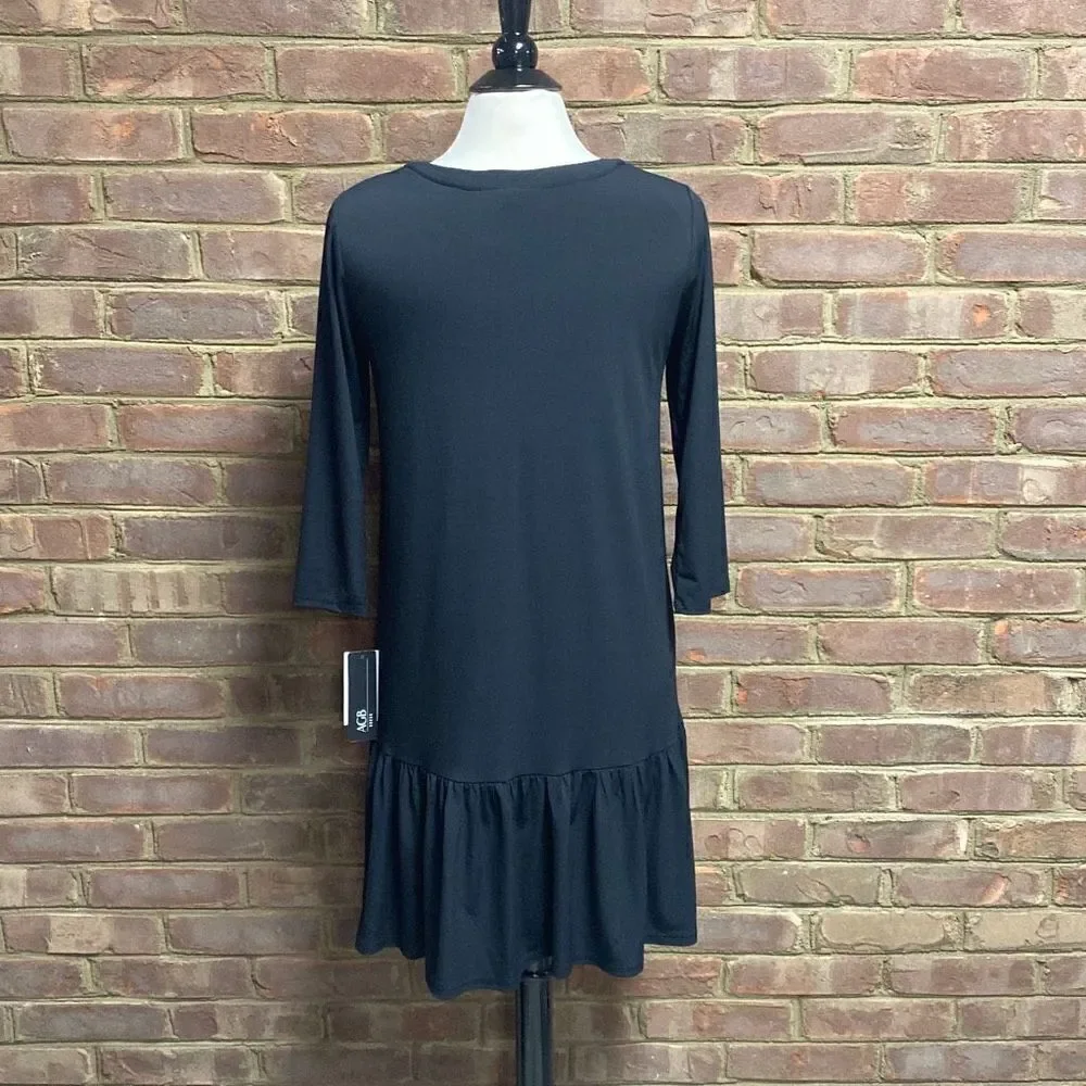 AGB Black Baby Doll Dress Size Small NWT